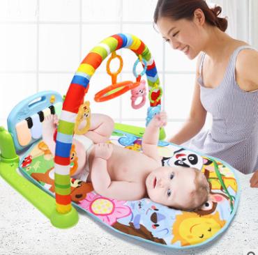 Đồ chơi cho trẻ sơ sinh phát triển trí thông minh và phản xạ - Thảm nằm chơi kèm đàn piano cao cấp đạp chân - Hàng loại to đẹp