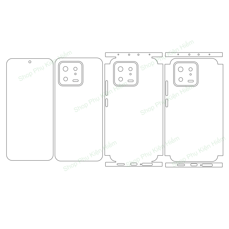 Dán PPF full viền Xiaomi 13 - Tặng dán camera