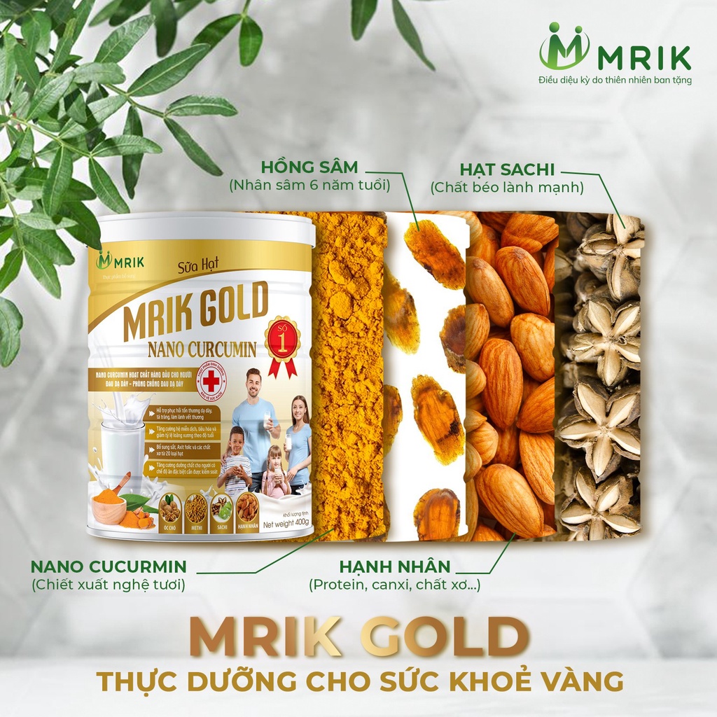 Sữa hạt MRIK GOLD (Nano Curcumin)