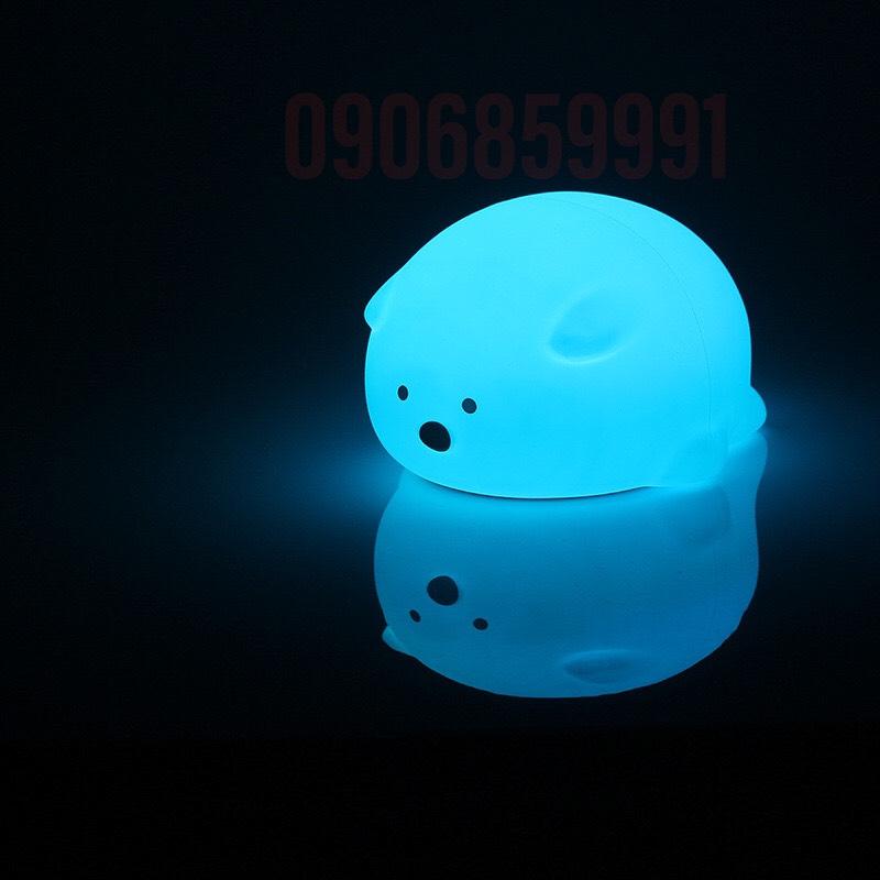 Đèn ngủ,đèn silicon hình gấu mèo lười - (Có Remote)