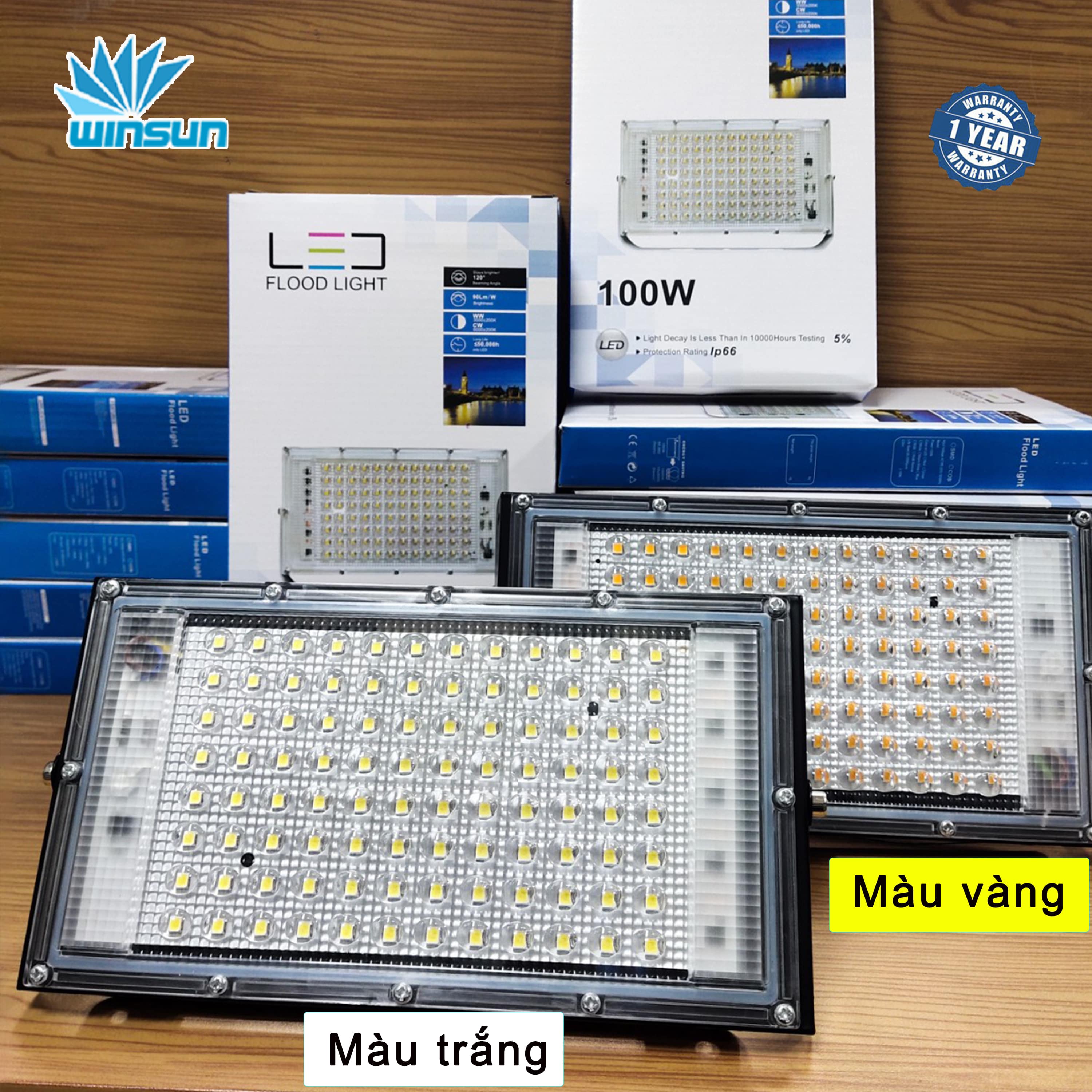 Đèn pha Led ngoài trời chống mưa 50W, 100W