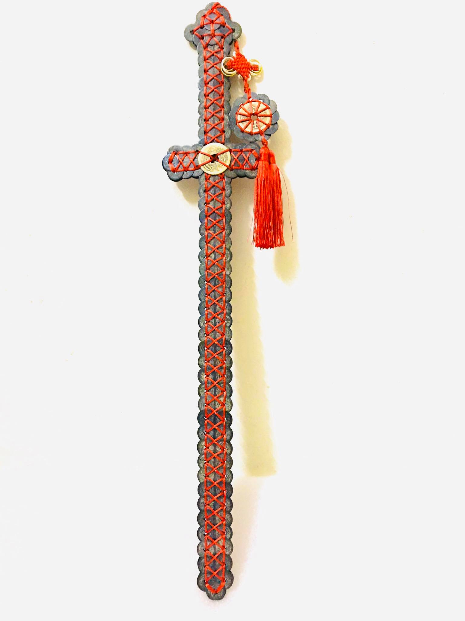 Thất tinh kim tiền bằng đồng dài 75cm