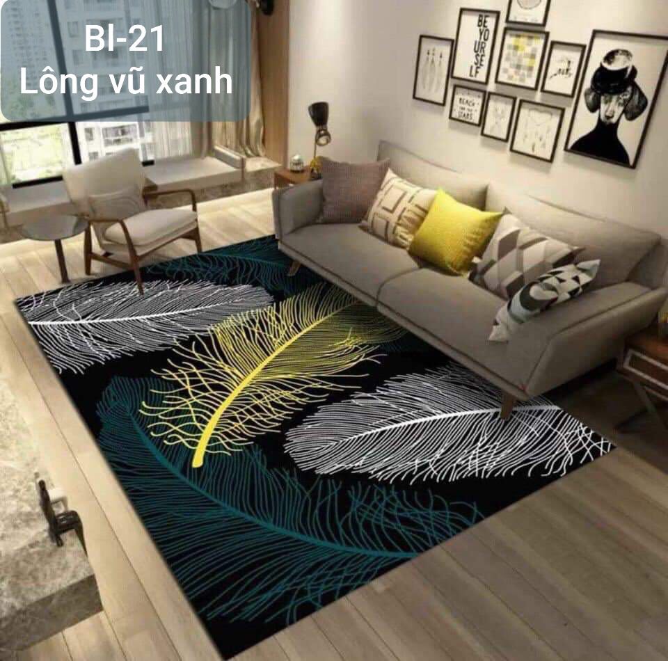 Thảm trải sàn phòng khách 3d hàn quốc 1.6m x 2.2m