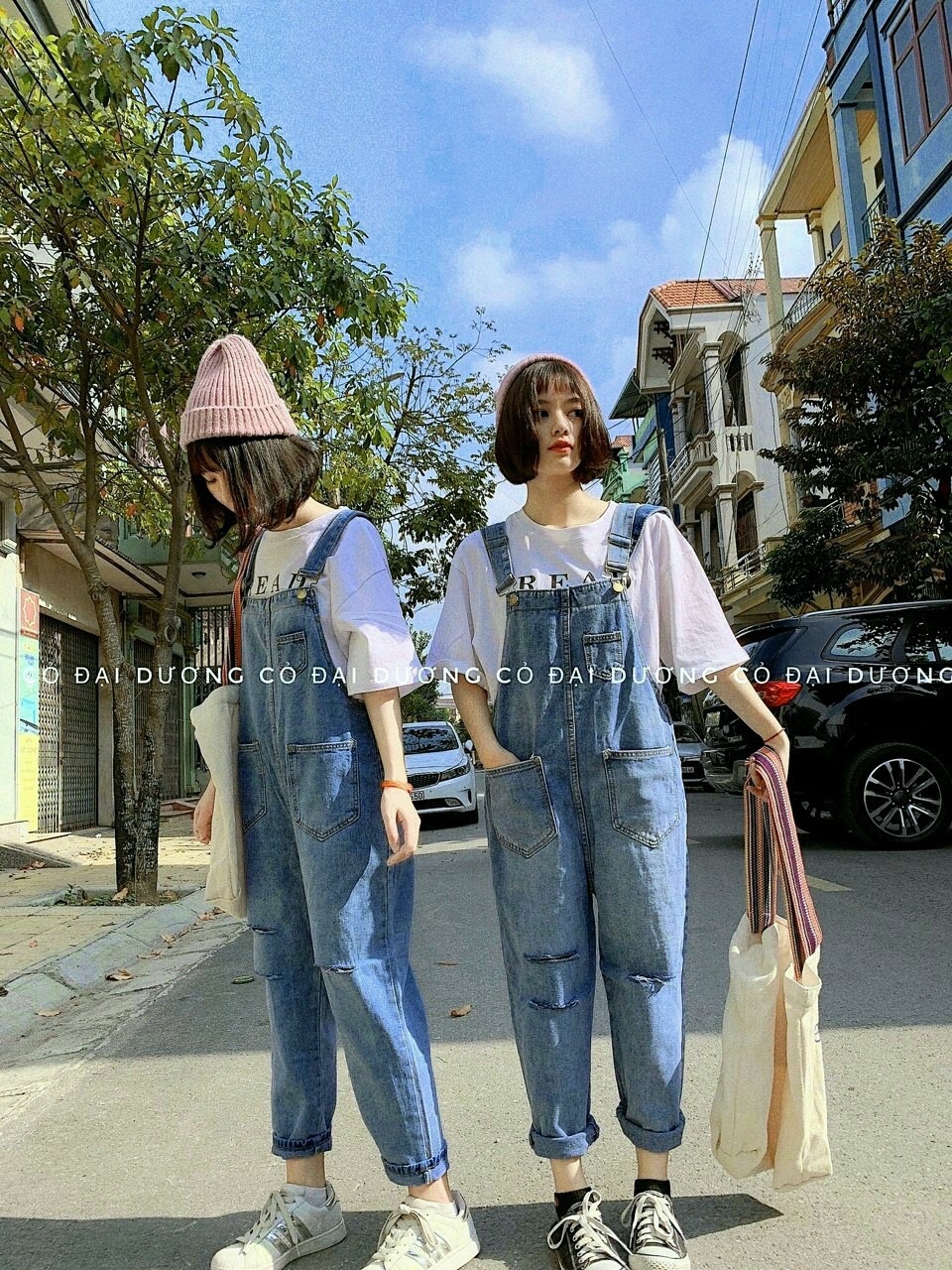 Quần bò yếm siêu cute