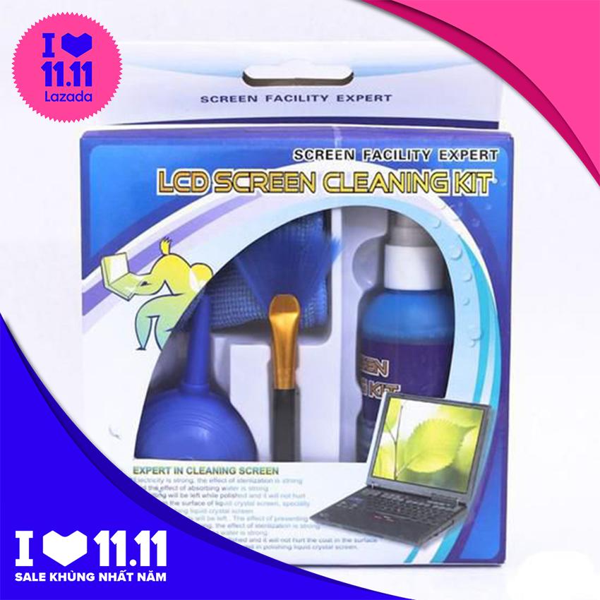 Dụng cụ vệ sinh laptop 4 món LCD Screen Cleaning Kit (màu xanh)