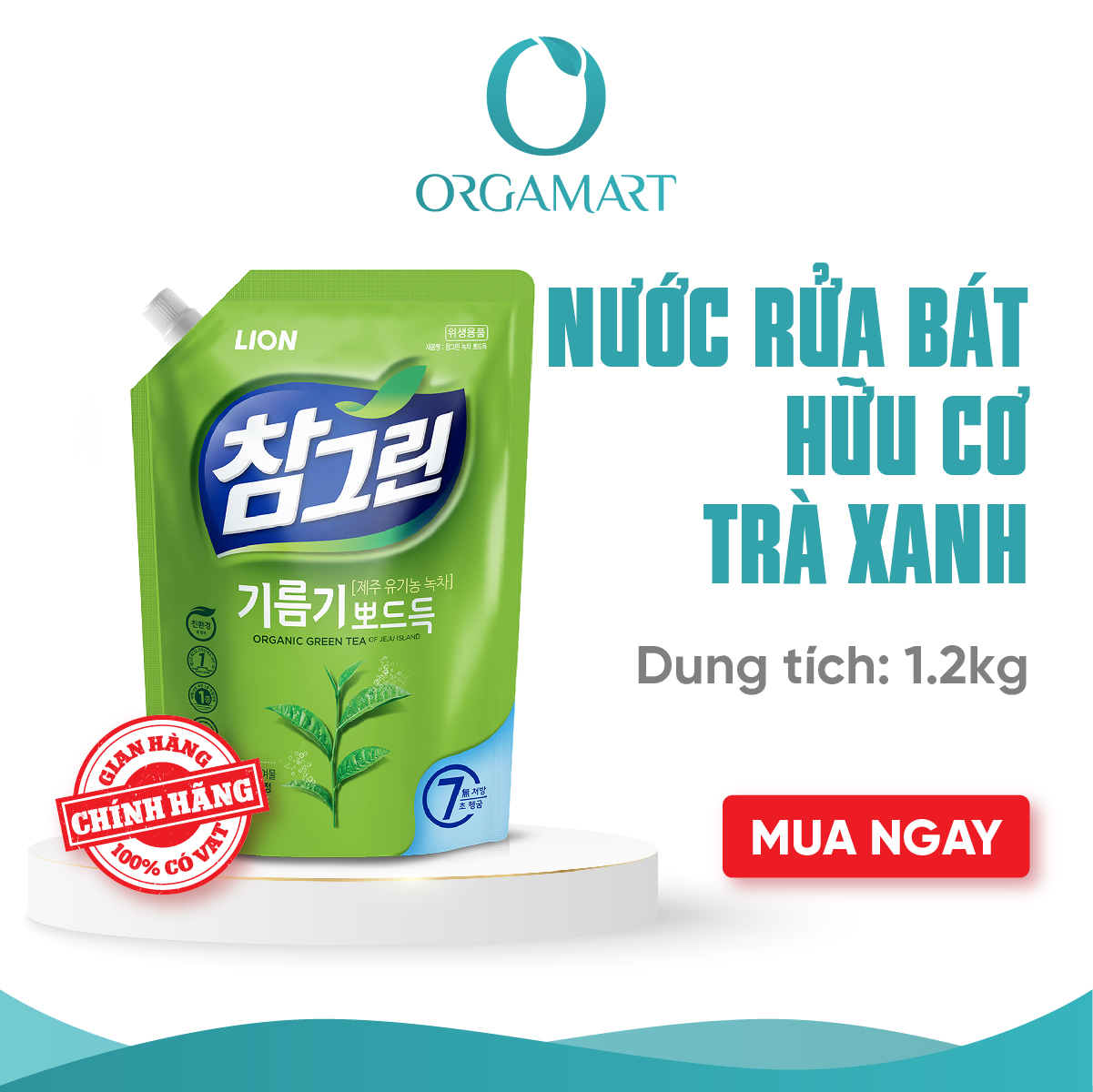 Nước Rửa Chén Chiết Xuất Trà Xanh Hàn Quốc (500g-1kg/chai, 1,2L/túi)