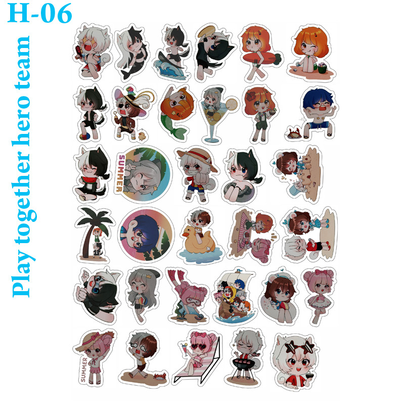 Sticker/ hình dán Hero Team play together (nhiều mẫu đẹp)