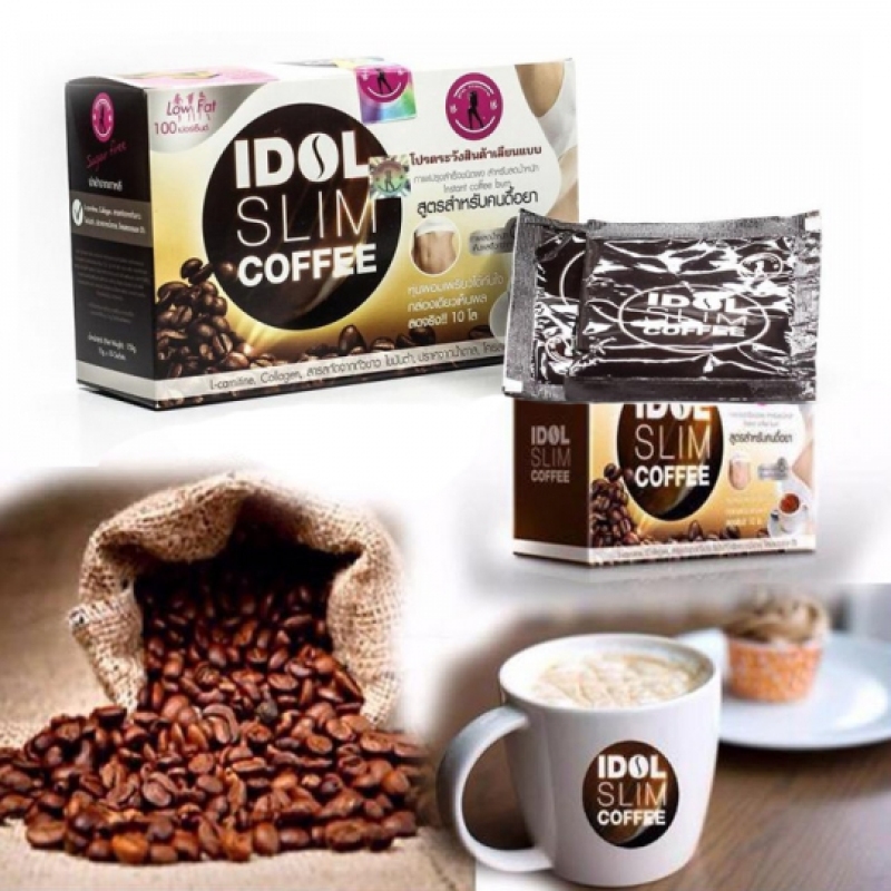 ( rẻ vô địch ) cafe giảm cân IDOLL SLIIM, Cải Thiện Vóc Dáng Hộp/10 gói nhập khẩu