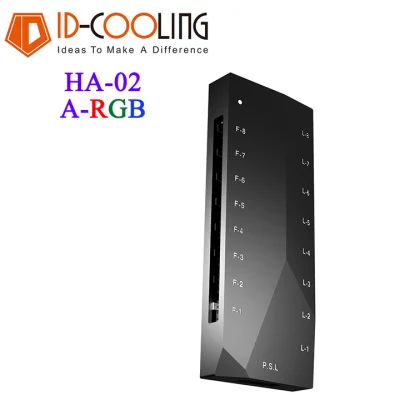 Bộ fan hub ID-Cooling HA-02 ARGB Fan Hub - Fan hub 8 cổng 4-pin và 8 cổng ARGB 5v 3-pin