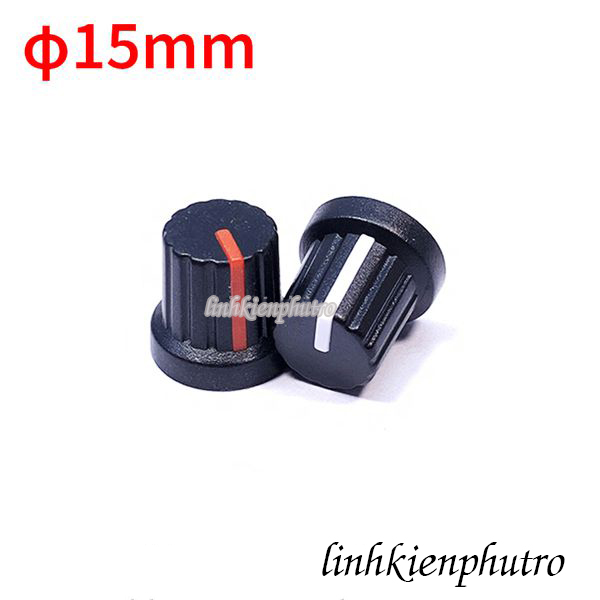 Combo 10 cái núm volume 6mm trục hoa - phi 15mm