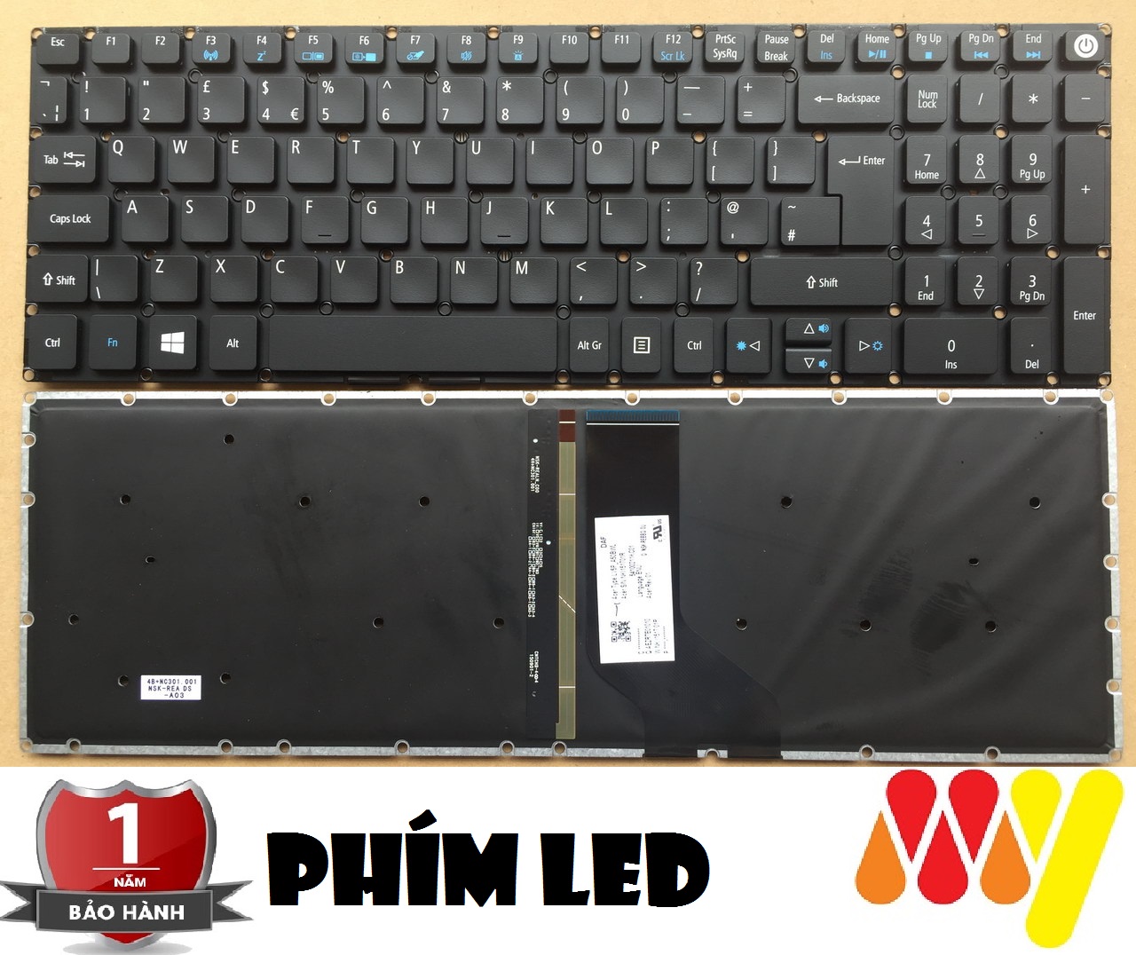 Bàn phím laptop Acer Aspire E5-573 E5-722 E5-772 V3-574G E5-532G E5-722 E5-522 E5-574