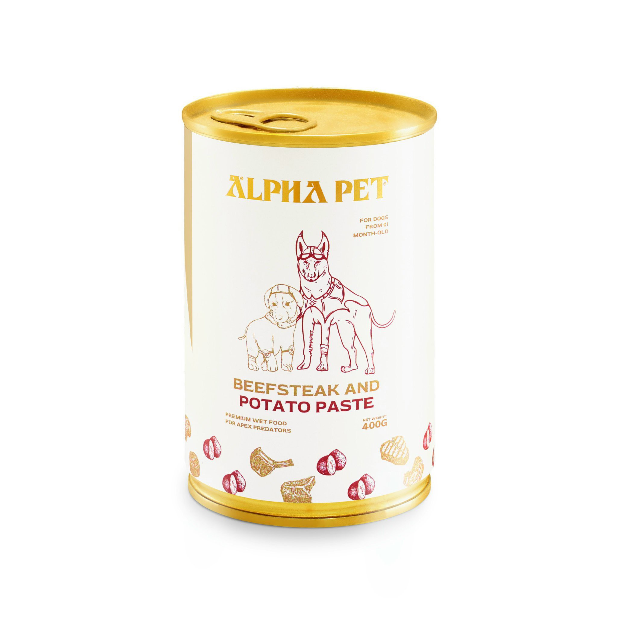 Pate ALPHA PET lon 400g 8 vị cho chó & mèo