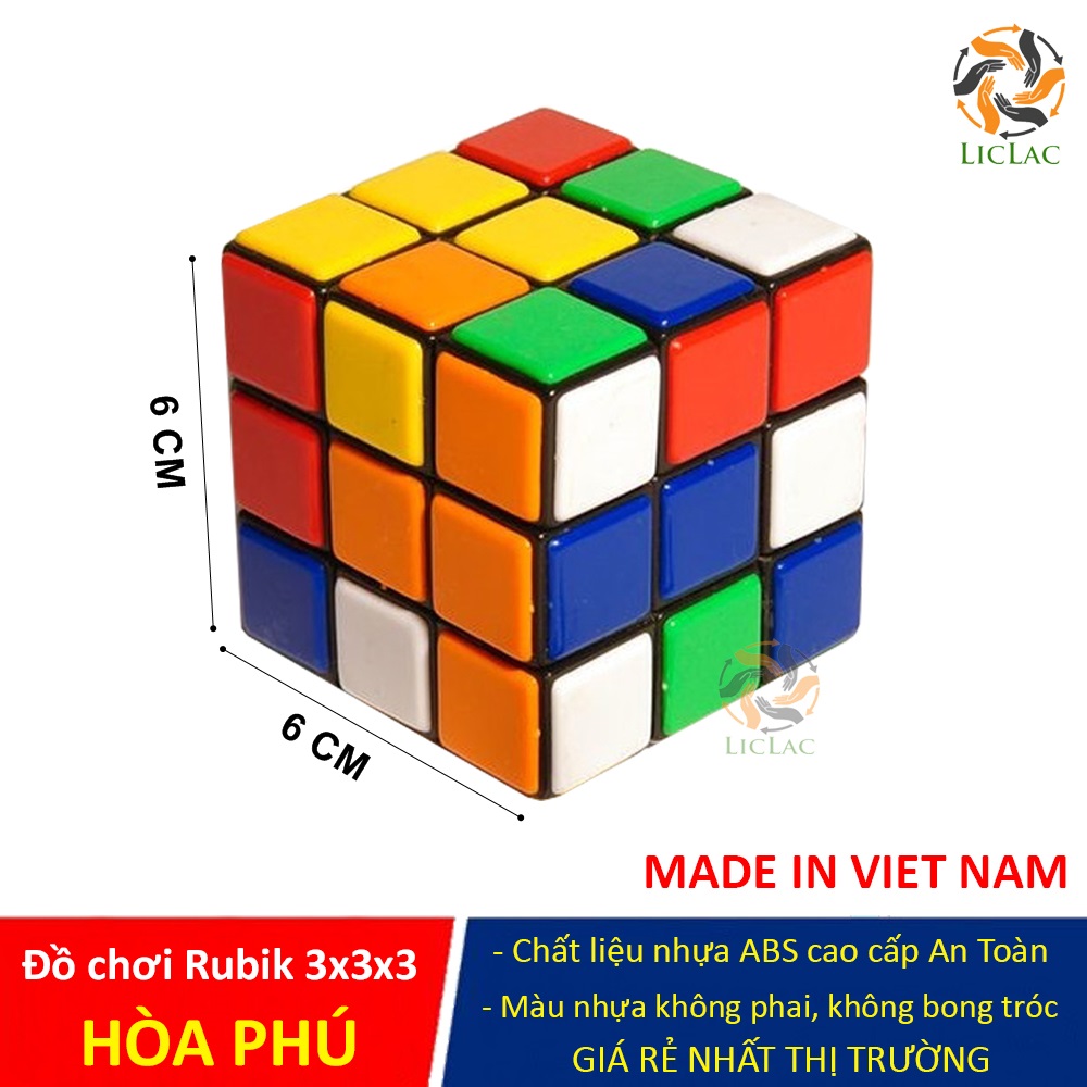 Đồ chơi Rubik 3x3x3 Hòa Phú, Rubik 3 Tầng Viền Đen, Rubik Giá Rẻ ...