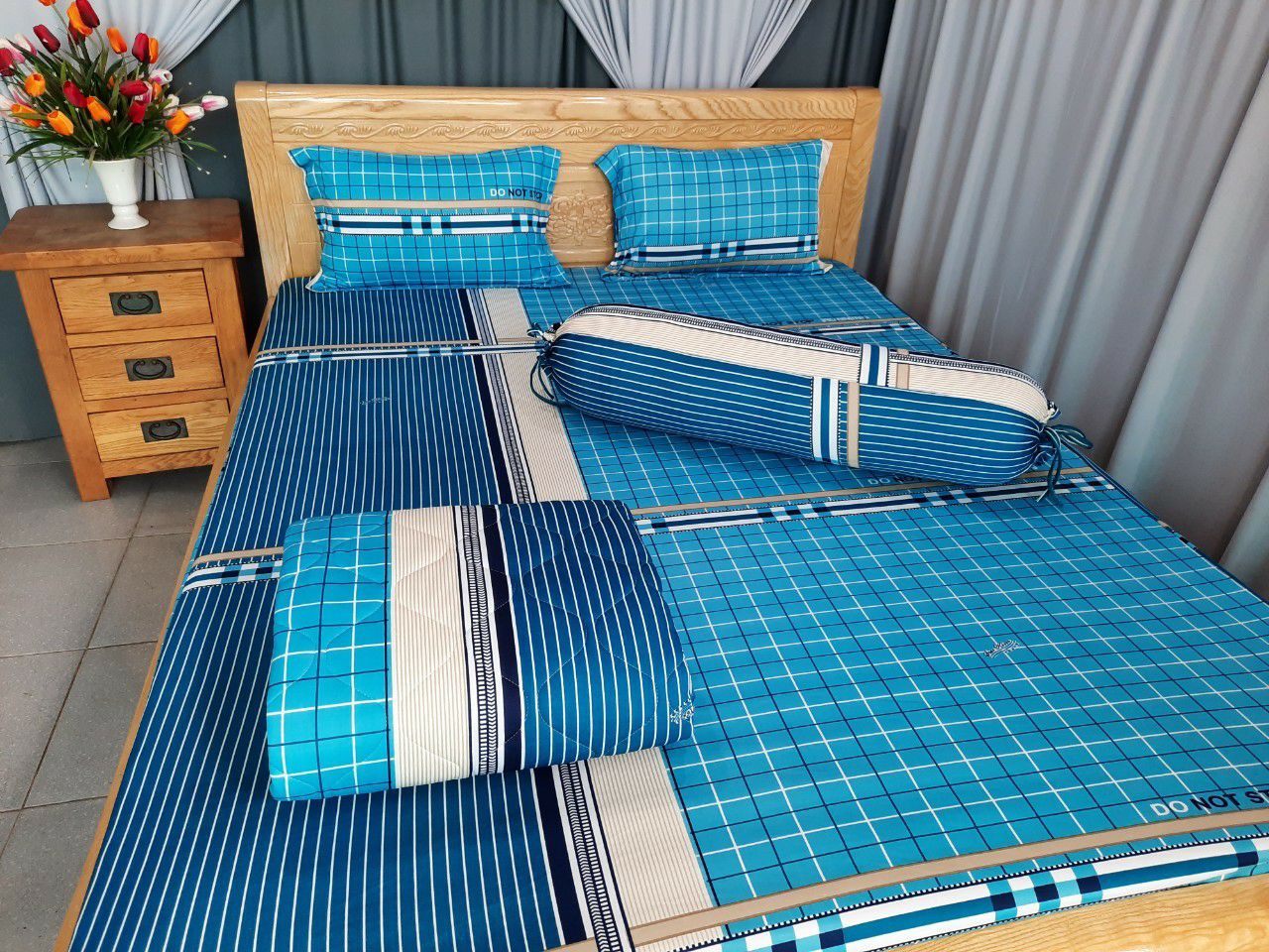 Bộ ga thun Hàn Quốc 1m6x2m