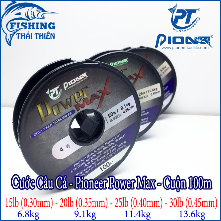 [HCM]Cước câu cá Pioner PowerMax Cuộn 100m