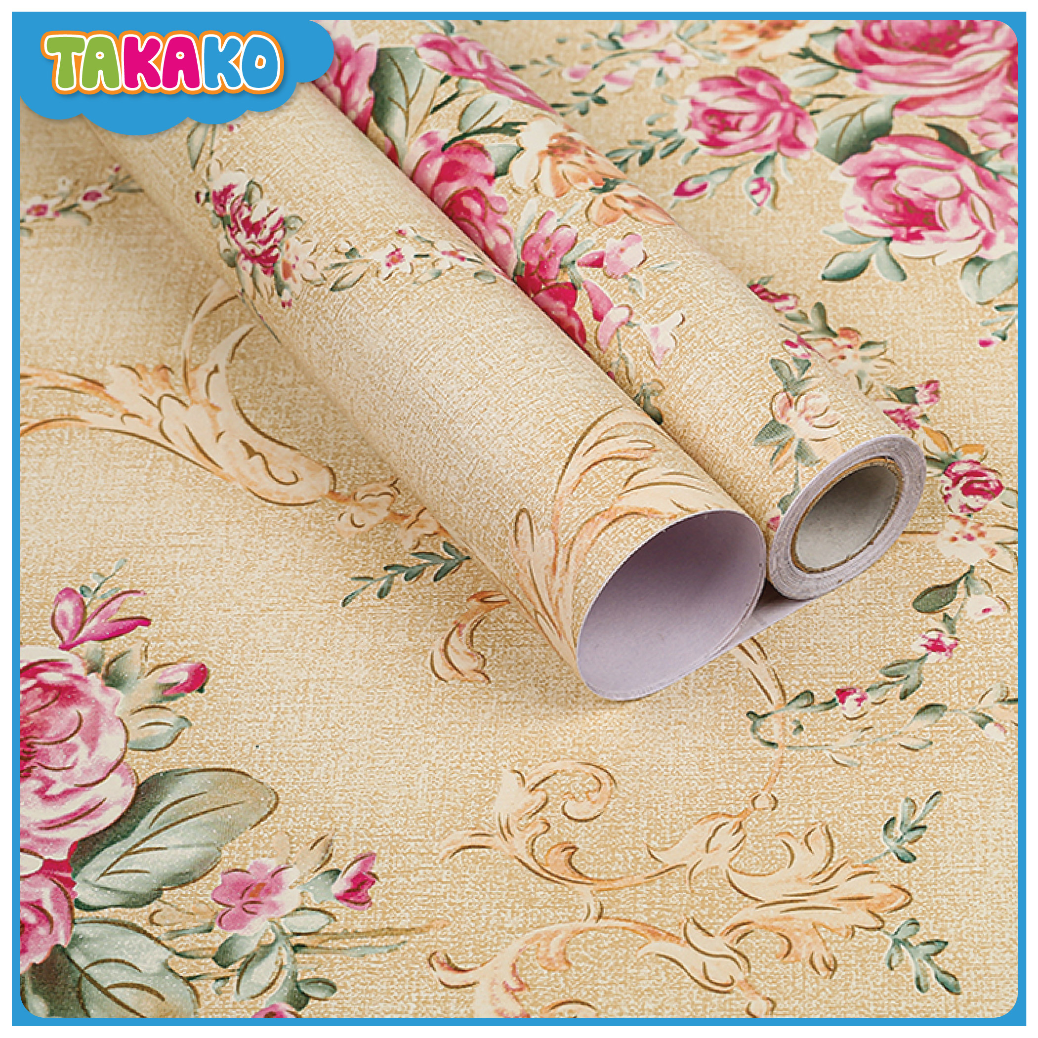 Giấy dán tường hoa văn cổ điển - cuộn 10m x 45cm