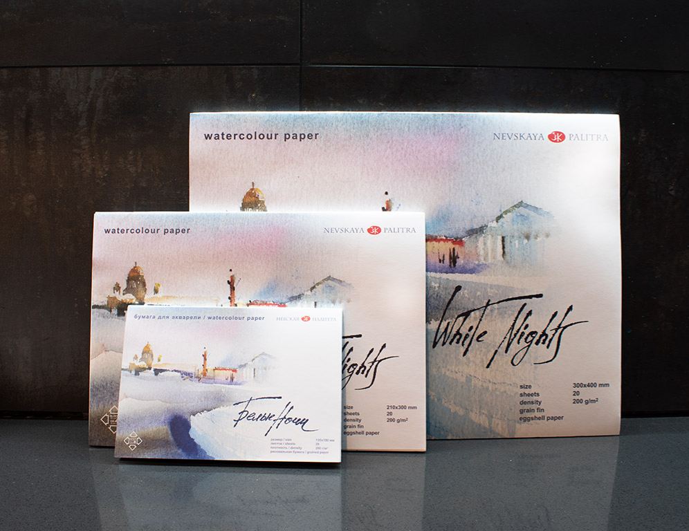 Giấy vẽ màu nước White Nights - A5/A4/A3 - 200Gsm