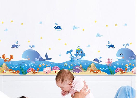 [HCM]Decal dán tường hình cá heo