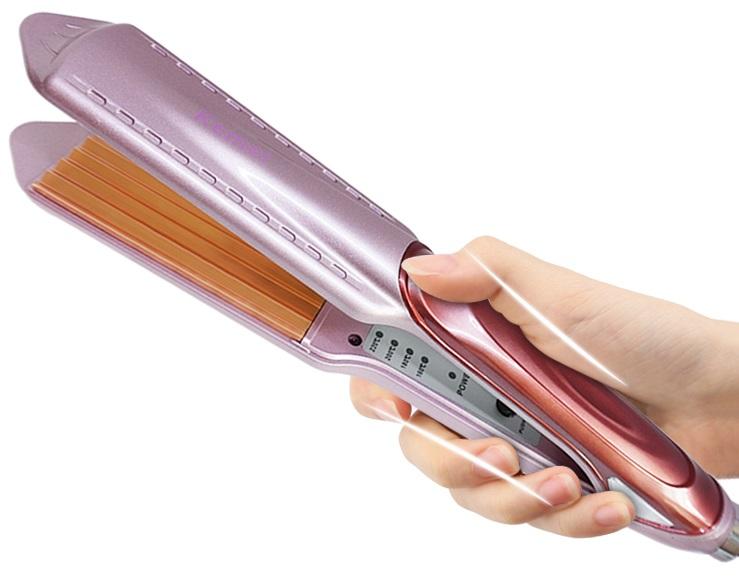 [HCM]Máy Bấm Tóc Chỉnh Nhiệt Bản Lớn Kemei Km 473 - RainStore