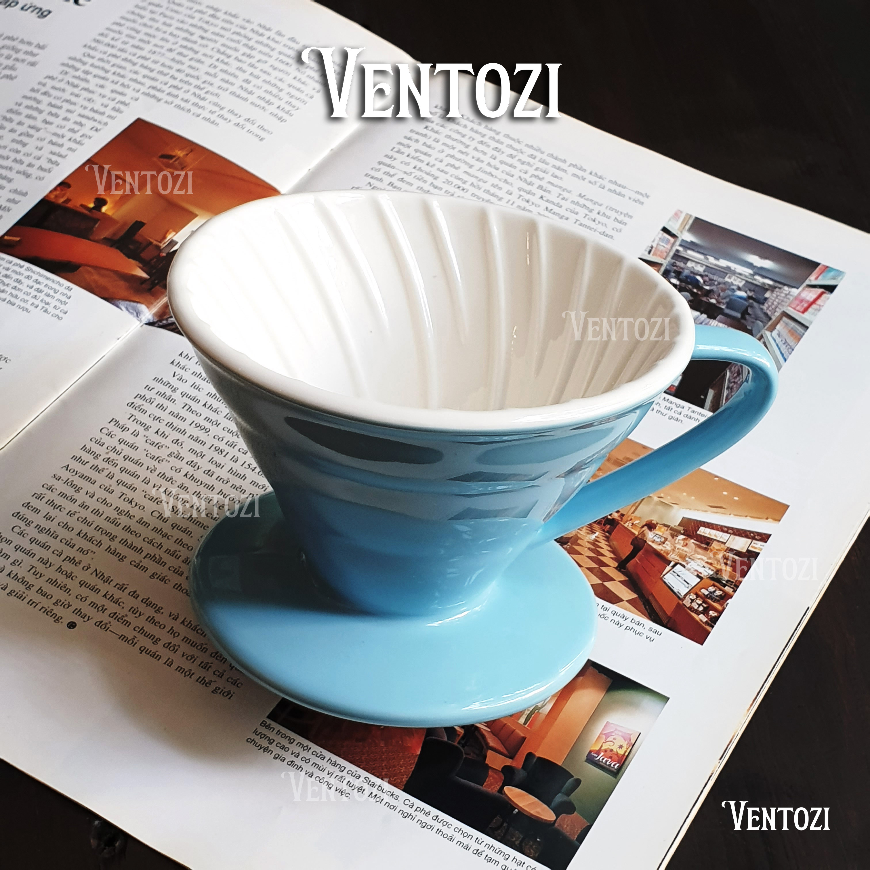 Phễu V60, phễu pha cà phê V60 bằng sứ pha Pour Over