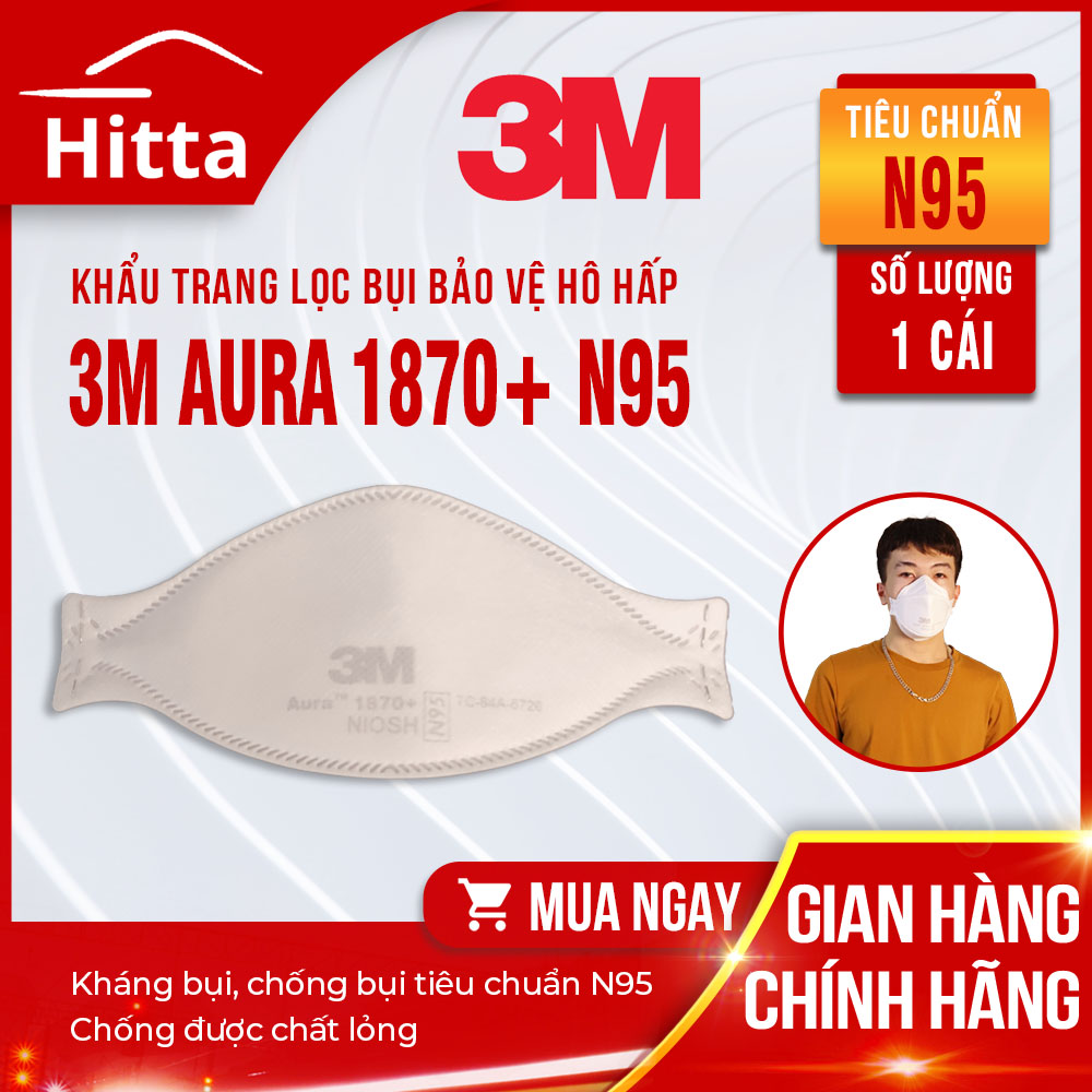 Khẩu trang y tế 3m aura 1870+ n95
