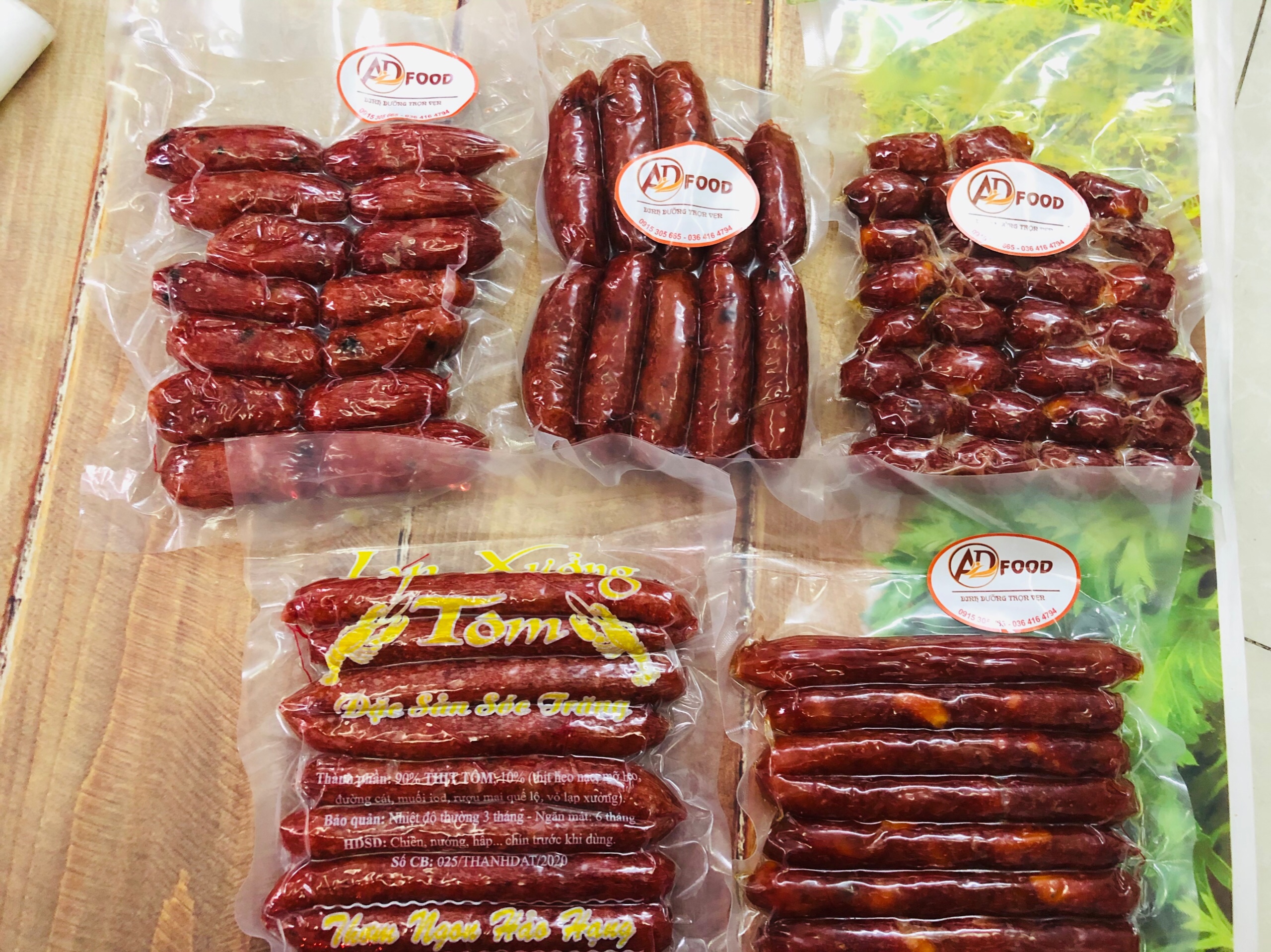 500g lạp xưởng Tôm Sóc Trăng