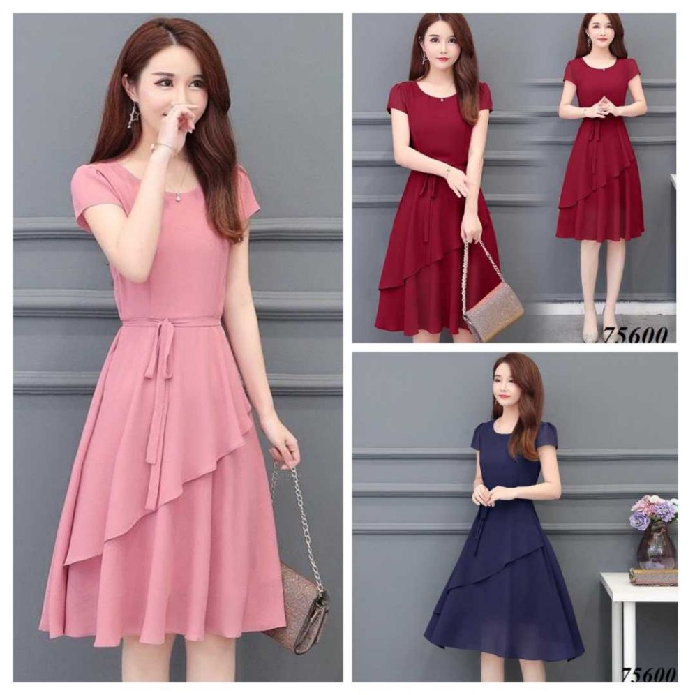 Đầm xòe dự tiệc thắt eo sang trọng size từ 40-71kg