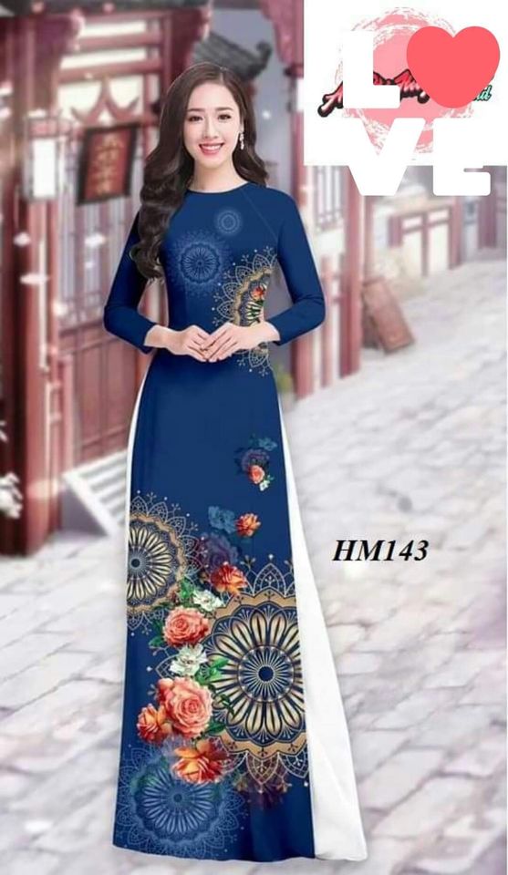Những mẫu áo dài trung niên áo dài mẹ áo in 3D - Áo Dài Đan Linh