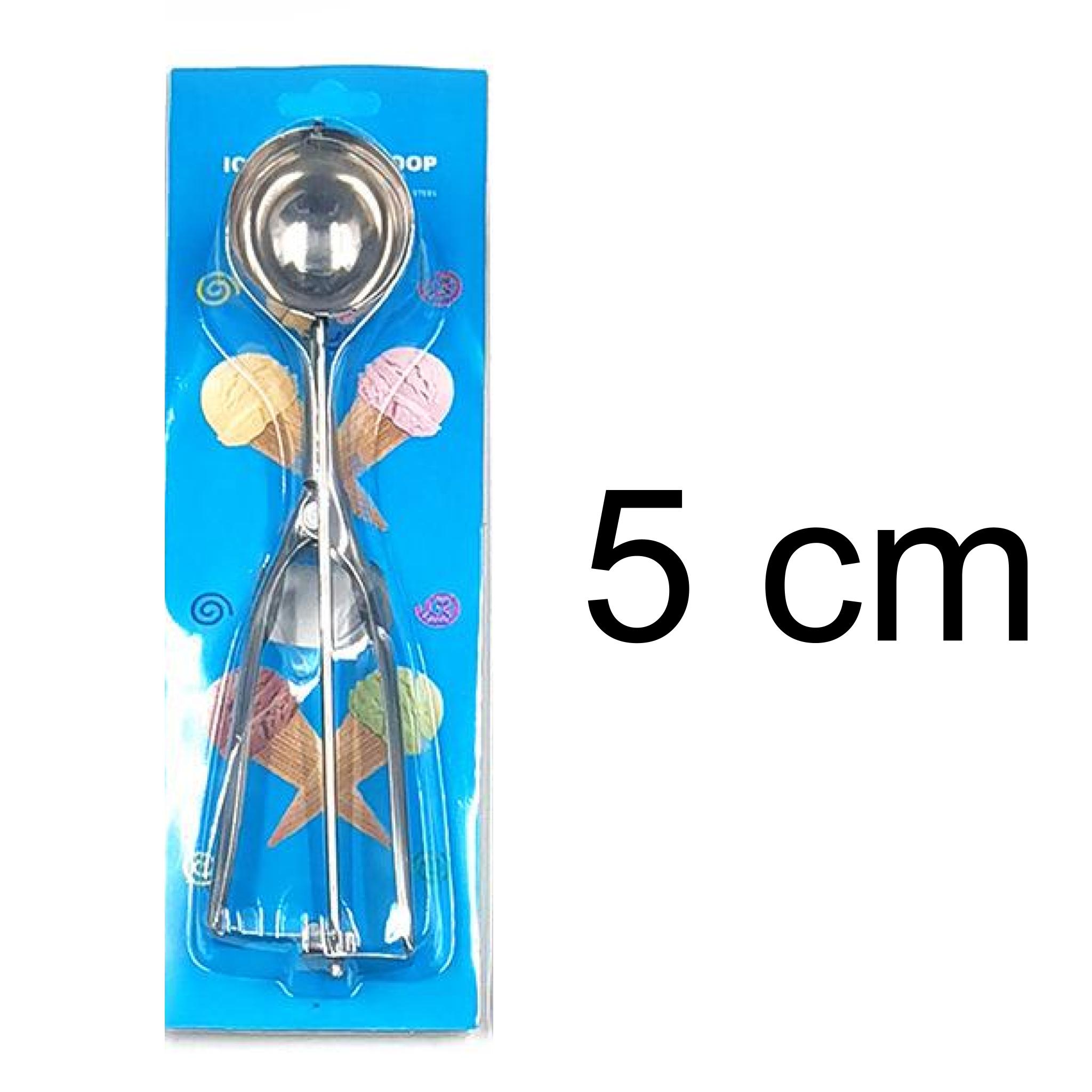 Muỗng múc kem inox có tay bóp nhiều size dụng cụ múc kem inox