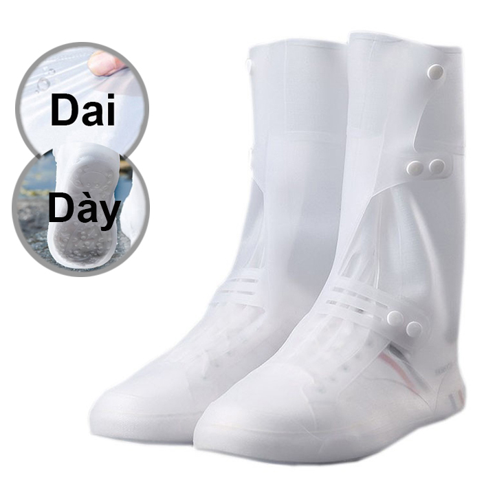 Wrap ủng shoes ride raincoat waterproof silicon (wrap coat rain boots transparent, covered storage thickening, drawstring, protective accessories shoes) chuanmua GDB093