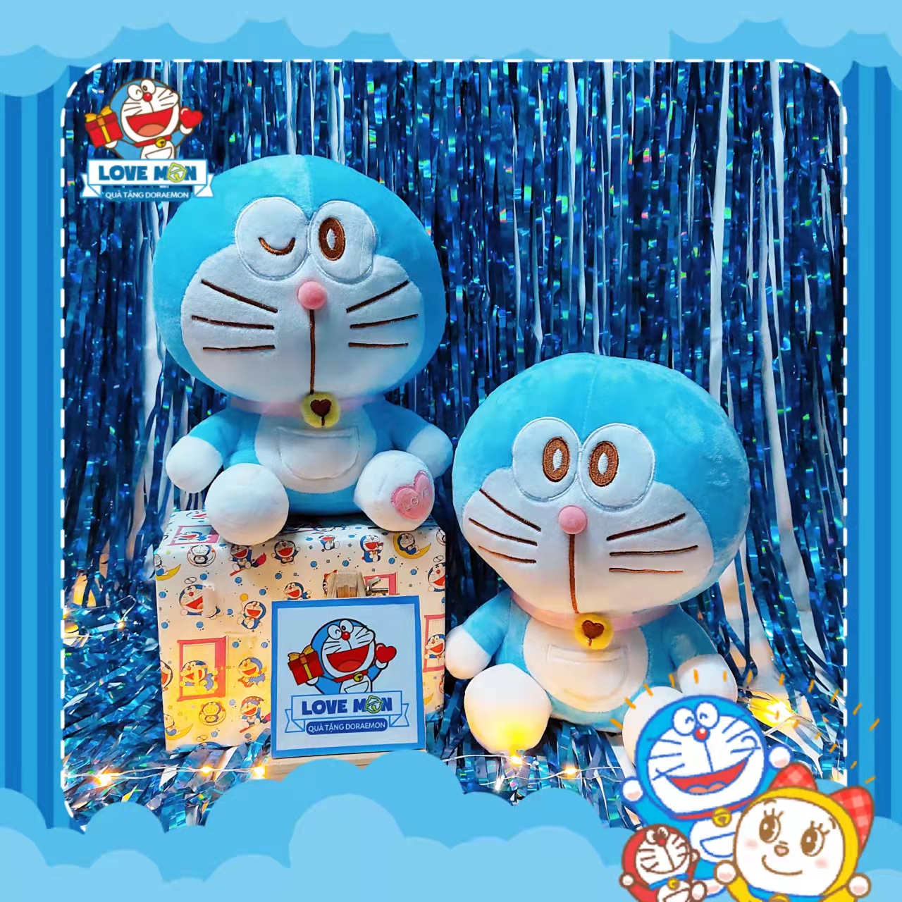 LOVE MON - GẤU BÔNG DOREMON 22CM DỄ THƯƠNG LÔNG NHUNG Quà tặng handmade - Quà tặng người yêu - Quà tặng bạn gái