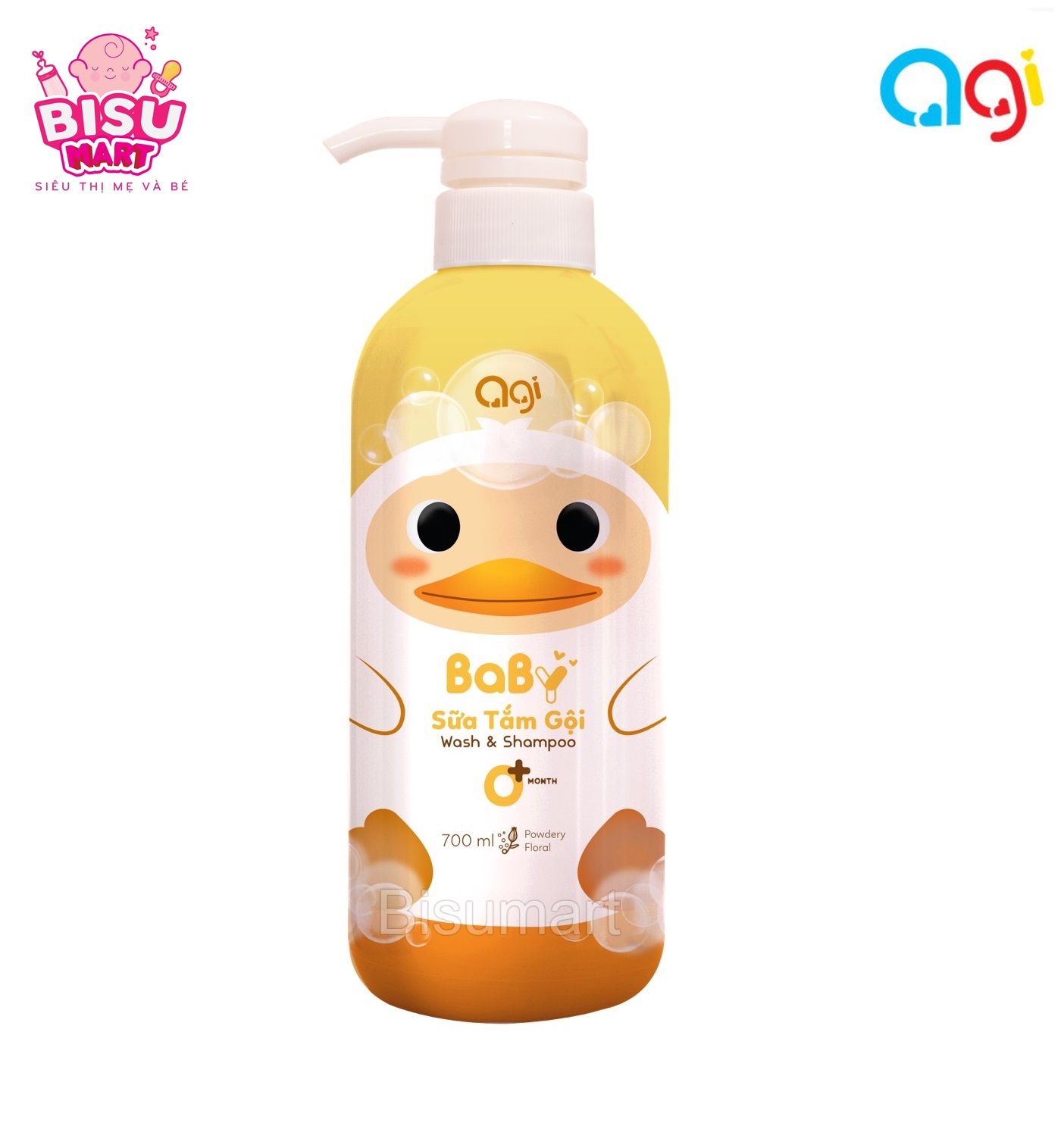 Sữa tắm gội Agi tắm gội toàn thân 2 in 1 cho bé sơ sinh 500ML