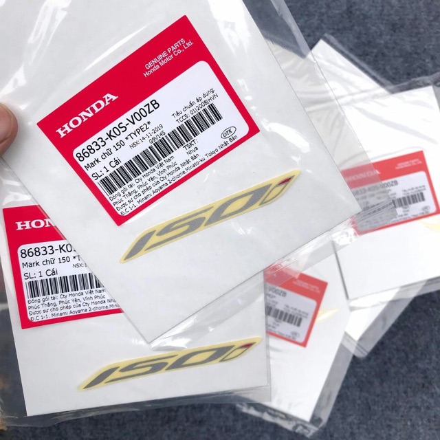 1 Đôi Tem Chữ 150i SH 2020 - MT 2022