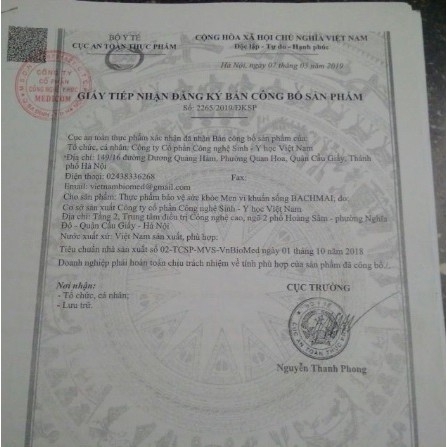 Men Vi Sinh Bạch Mai