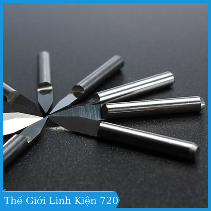 Bộ 10 Mũi phay Vbit 30 Độ - 3MM