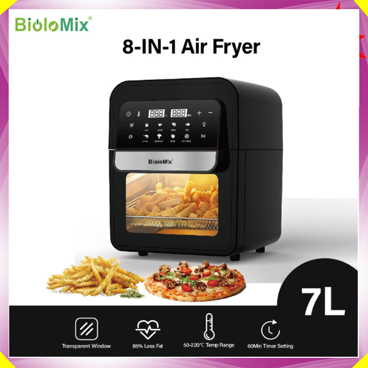 Nồi chiên không dầu điện tử 7 lít biolomix af536 1400w - hàng chính hãng
