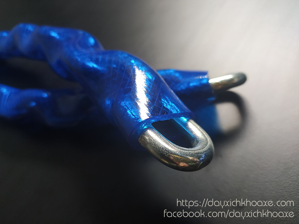 Wire chain lock motorcycle Aurae - DX1B (chain 8mm - Blue - 82cm)