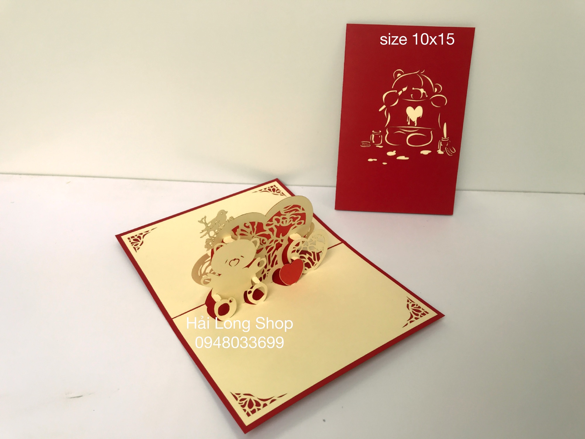Trái Tim 9 - Heart  - Love - Thiệp 3D
