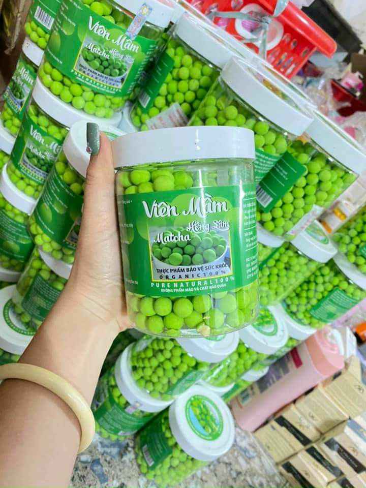 Viên mầm đậu nành hồng sâm matcha
