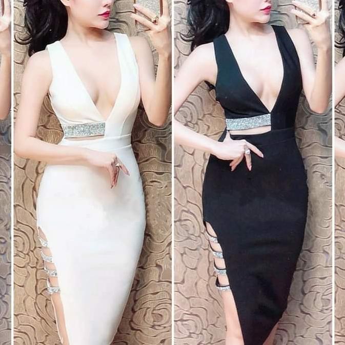 đầm body khoet