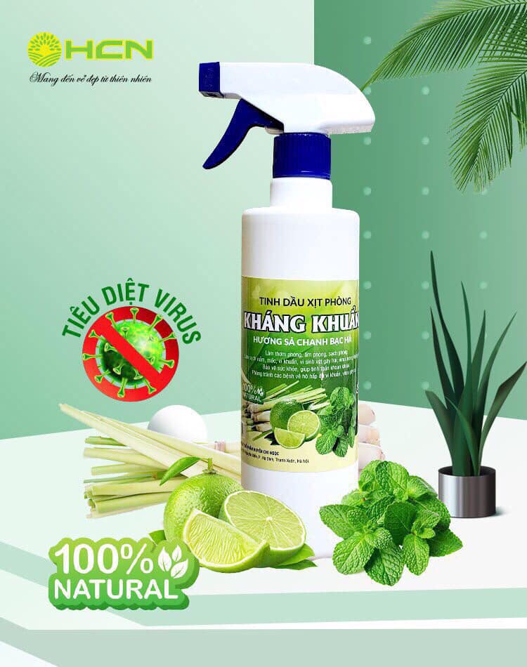 Tinh dầu xịt khuẩn thơm phòng chai 500ml