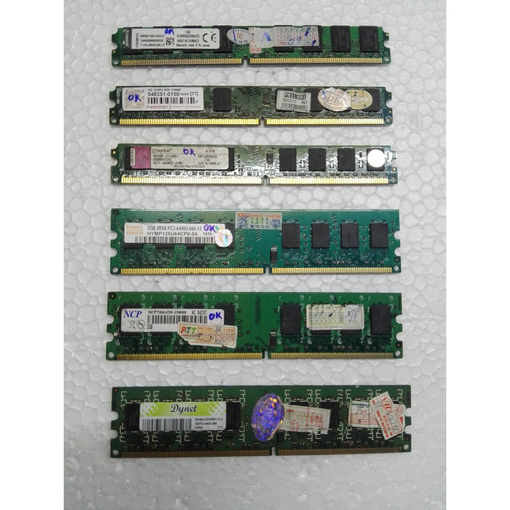 RAM DDRam 2 BUS 667/800 1G 2G cho PC và Laptop