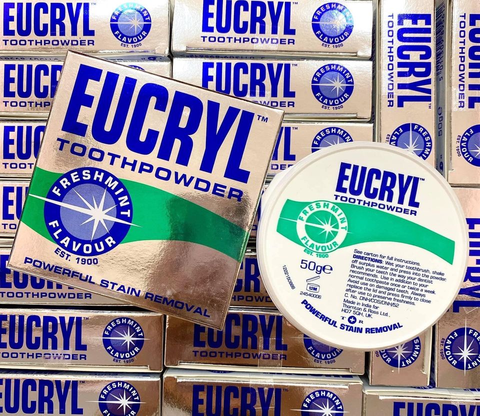 Bột Tẩy Trắng Răng Eucryl Toothpowder Freshmint