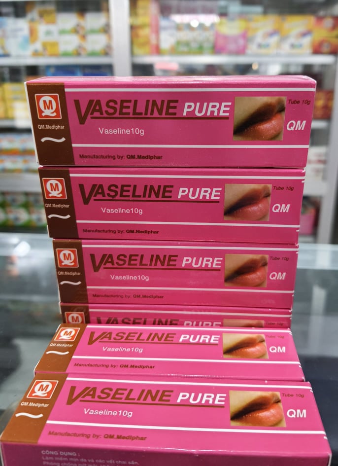 [HCM]VASELINE PURE QM dưõng môi 10 G