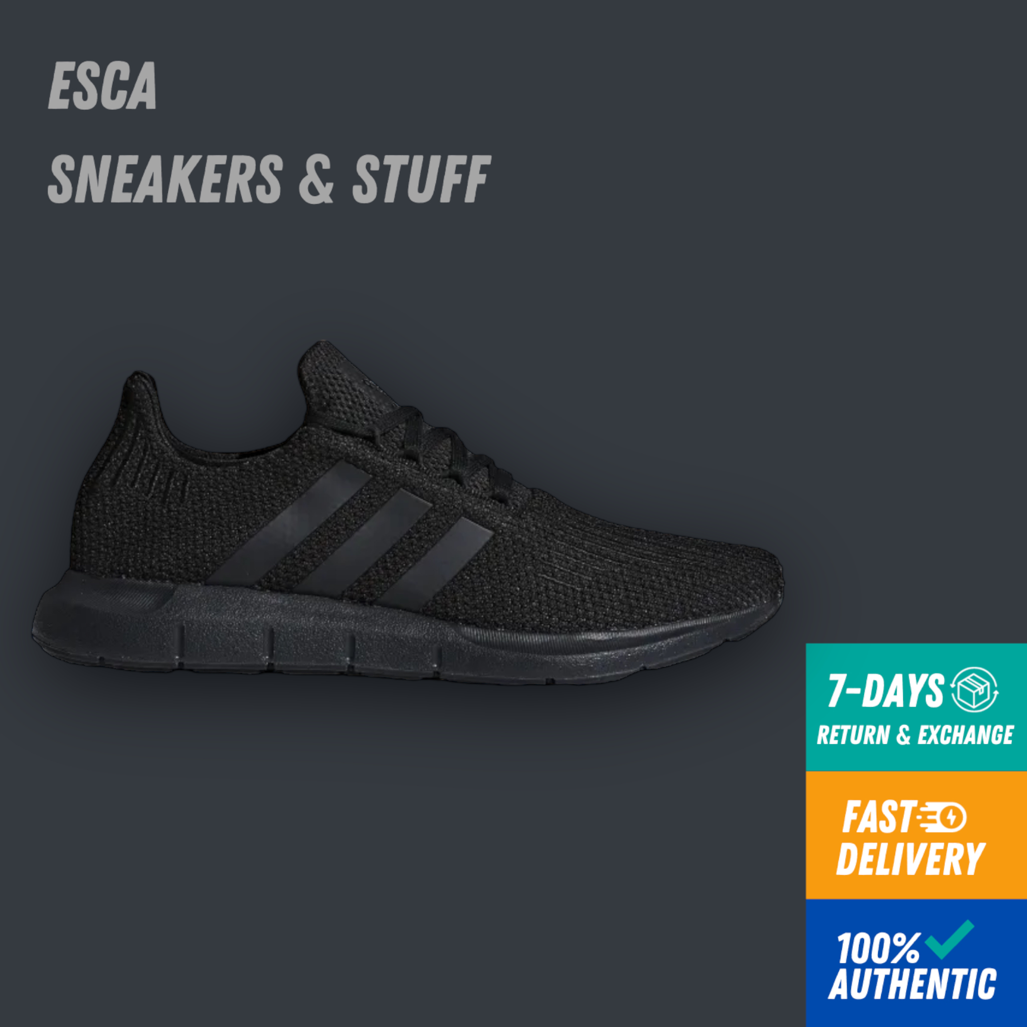 [CHÍNH HÃNG] GIÀY ADIDAS SWIFT RUN ALL BLACK  - AQ0863