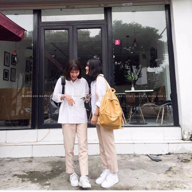 [HCM]VIDEO THẬT - quần ống xuông basic pants chất liệu kaki ( hình thật cuối )