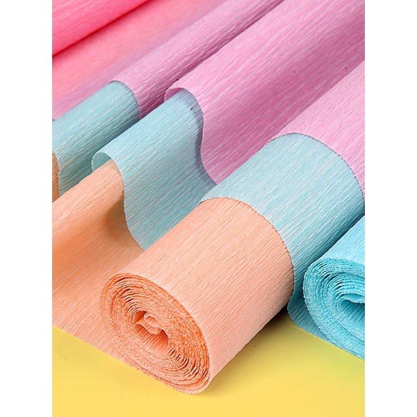 1 cuộn giấy nhún làm hoa, cuộn 50x250cm (Trung)