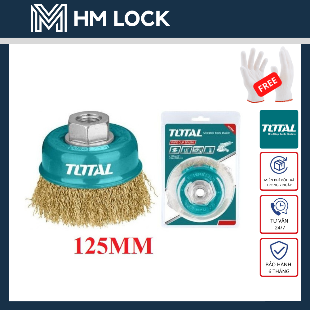 Chén cước thau thẳng total - size 75, 100, 125mm - hàng chính hãng - hm lock