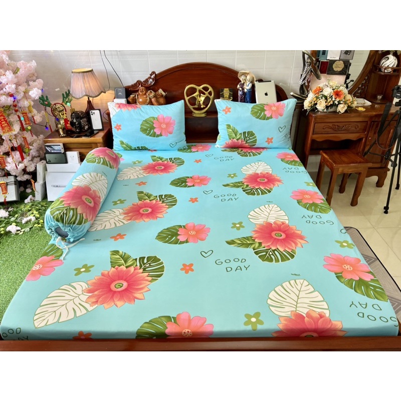 Free Ship Ga gối thun hàn quốc ( Nhận May theo yêu cầu) hoa Như Lan