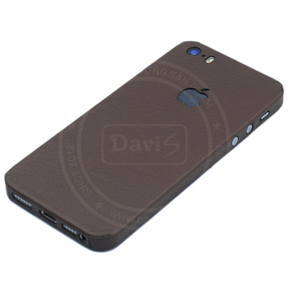 Dán da full viền iphone 5s/iPhone SE, làm từ da thật cao cấp- Chính hãng Davis